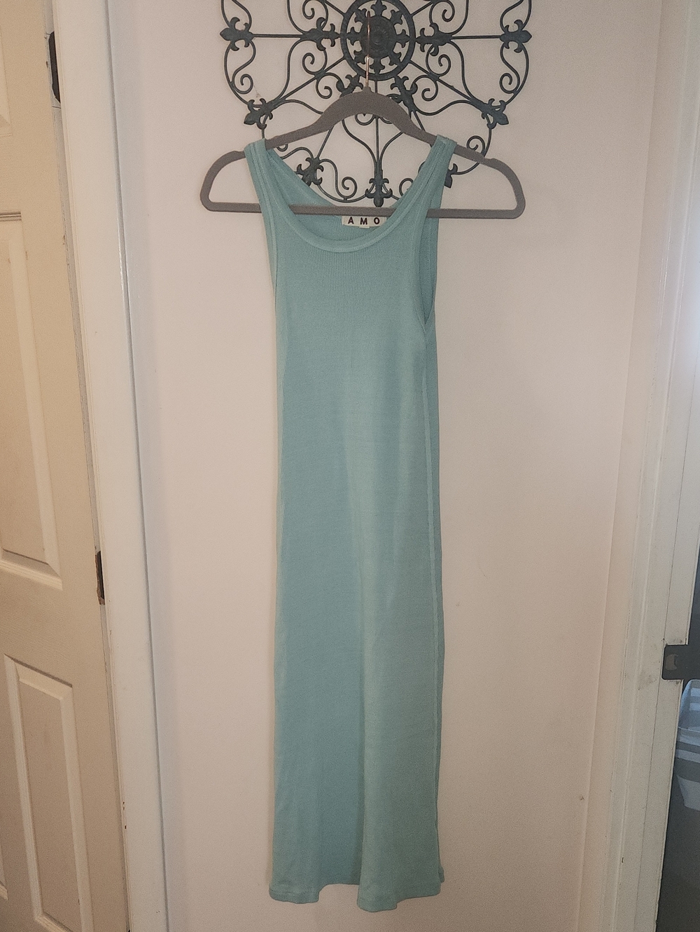 AMO Sleeveless Maxi Dress in Light Teal Size XS